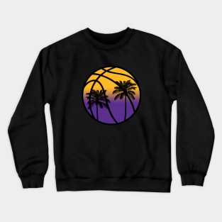 LA Palm Tree Basketball - Black Crewneck Sweatshirt